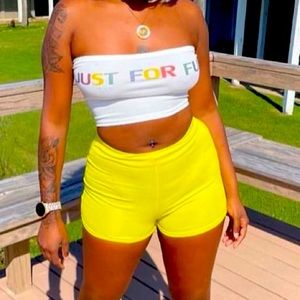 Yellow Candy Color Wrapped Chest 2 Piece